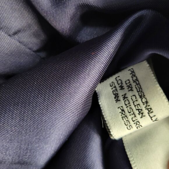 Evan Picone 100% Wool Tweed Evan Blazer Jacket Womens Petite 6 Blue Plaid Button - Picture 11 of 16